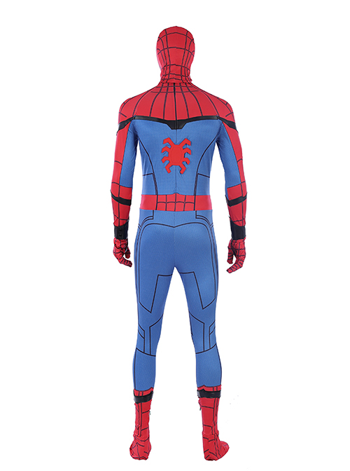 Spider-Man Homecoming Spider-Man Peter Parker Sock Covers Version Battle Suit Halloween Cosplay Costume Bodysuit