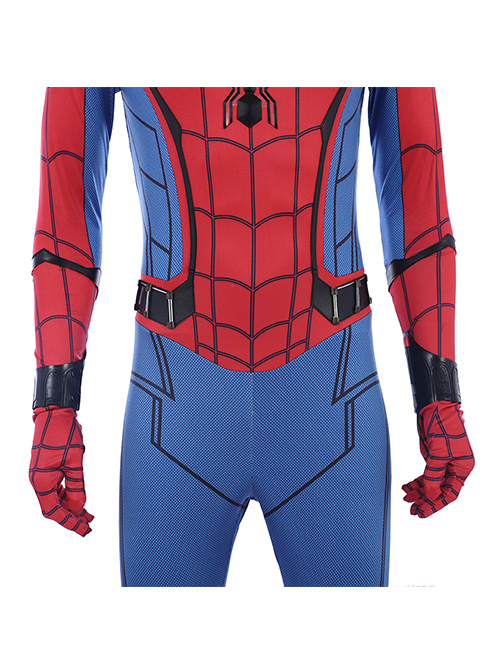 Spider-Man Homecoming Spider-Man Peter Parker Sock Covers Version Battle Suit Halloween Cosplay Costume Bodysuit