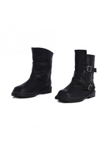 Biohazard Re 2 Claire Redfield Halloween Cosplay Accessories Black Boots