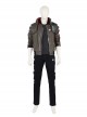 Cyberpunk 2077 Male Role Army Green Jacket Suit Halloween Cosplay Costume Army Green Jacket