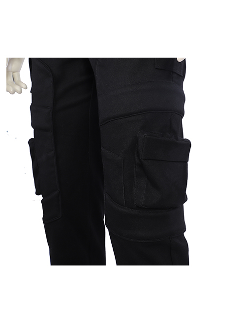 Cyberpunk 2077 Male Role Army Green Jacket Suit Halloween Cosplay Costume Black Trousers