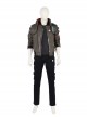 Cyberpunk 2077 Male Role Army Green Jacket Suit Halloween Cosplay Accessories Black Waistband