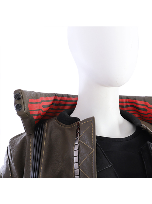 Cyberpunk 2077 Female Role Army Green Jacket Suit Halloween Cosplay Costume Army Green Jacket