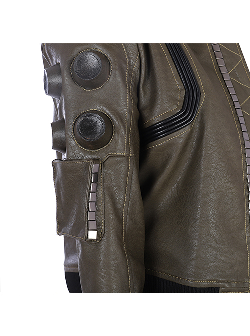Cyberpunk 2077 Female Role Army Green Jacket Suit Halloween Cosplay Costume Army Green Jacket