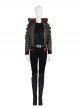 Cyberpunk 2077 Female Role Army Green Jacket Suit Halloween Cosplay Costume Black Trousers