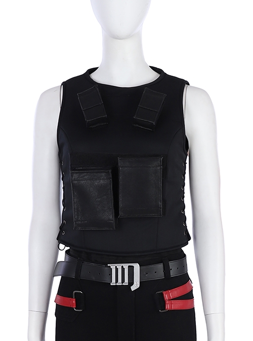 Cyberpunk 2077 Female Role Army Green Jacket Suit Halloween Cosplay Costume Vest And Underwear And Weapon Bags