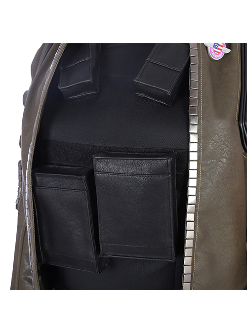 Cyberpunk 2077 Female Role Army Green Jacket Suit Halloween Cosplay Costume Vest And Underwear And Weapon Bags