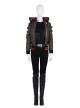 Cyberpunk 2077 Female Role Army Green Jacket Suit Halloween Cosplay Costume Vest And Underwear And Weapon Bags