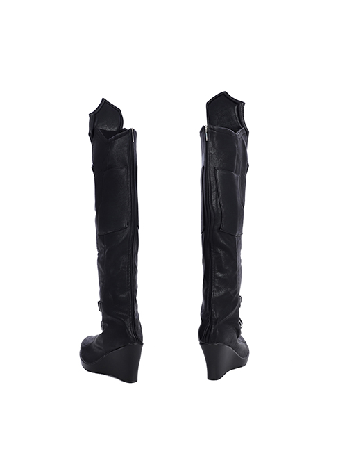 Cyberpunk 2077 Female Role Army Green Jacket Suit Halloween Cosplay Accessories Black Boots