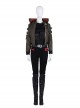Cyberpunk 2077 Female Role Army Green Jacket Suit Halloween Cosplay Accessories Black Waistband