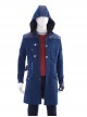Devil May Cry 5 Nero Hooded Windbreaker Suit Halloween Cosplay Costume Blue Windbreaker