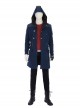 Devil May Cry 5 Nero Hooded Windbreaker Suit Halloween Cosplay Costume Blue Windbreaker