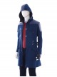 Devil May Cry 5 Nero Hooded Windbreaker Suit Halloween Cosplay Costume Blue Windbreaker