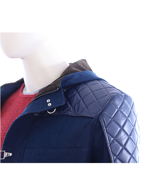 Devil May Cry 5 Nero Hooded Windbreaker Suit Halloween Cosplay Costume Blue Windbreaker