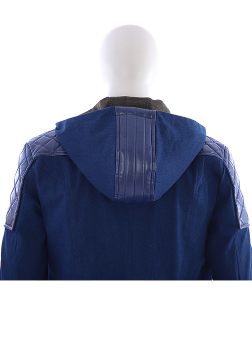 Devil May Cry 5 Nero Hooded Windbreaker Suit Halloween Cosplay Costume Blue Windbreaker