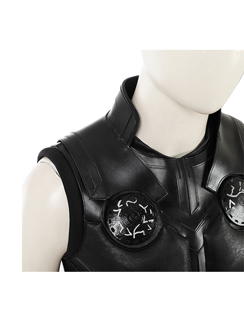 Avengers Infinity War Thor Thor Odinson Battle Suit Halloween Cosplay Costume Black Vest And Shoulder Armor