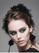 Black Gothic Velvet Handmade Rose Headband