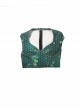 Aquaman Mera Green Scale Print Battle Suit Halloween Cosplay Costume Green Bodysuit