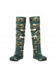 Aquaman Mera Green Scale Print Battle Suit Halloween Cosplay Accessories Green Boots