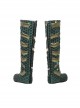 Aquaman Mera Green Scale Print Battle Suit Halloween Cosplay Accessories Green Boots
