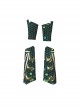 Aquaman Mera Green Scale Print Battle Suit Halloween Cosplay Accessories Green Wrist Guards And Gloves