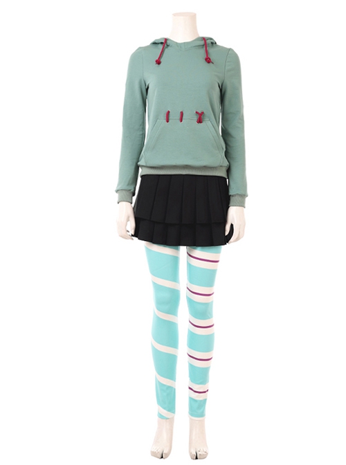 Ralph Breaks The Internet Vanellope Von Schweetz Halloween Cosplay Costume Black Skirt