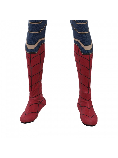 Avengers Infinity War Spider-Man Battle Suit Halloween Cosplay Costume Bodysuit With Boots