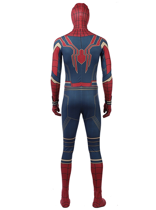 Avengers Infinity War Spider-Man Battle Suit Halloween Cosplay Costume Bodysuit With Boots