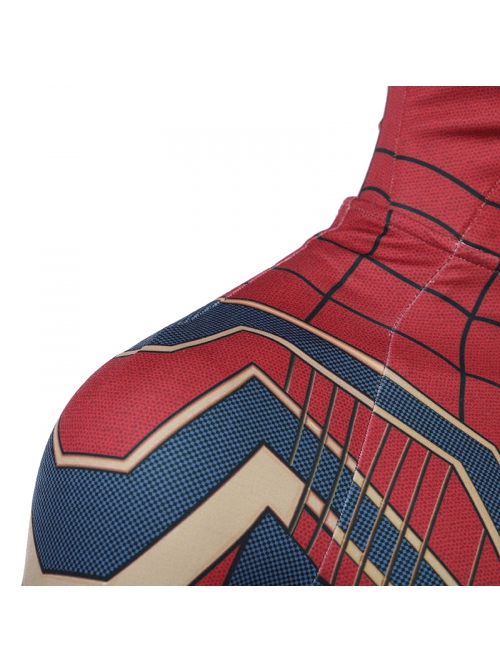 Avengers Infinity War Spider-Man Battle Suit Halloween Cosplay Costume Bodysuit With Boots