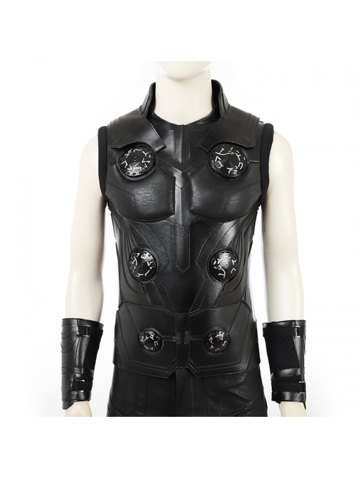 Avengers Infinity War Thor Thor Odinson Black Vest Suit Halloween Cosplay Accessories Black Wrist Guards