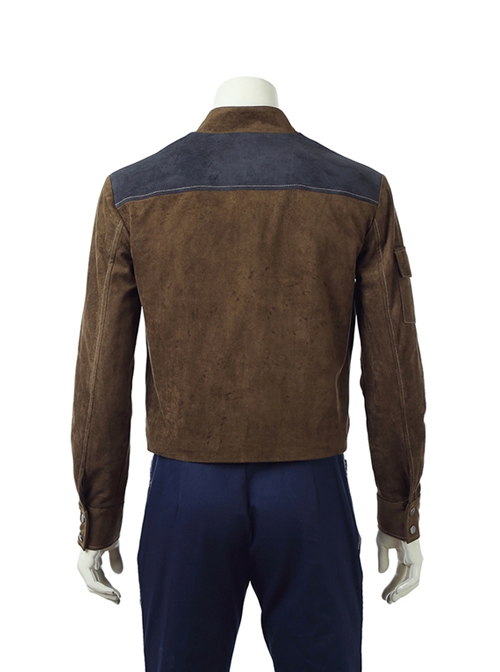 Star Wars Han Solo Brown Jacket Suit Halloween Cosplay Costume Brown Jacket