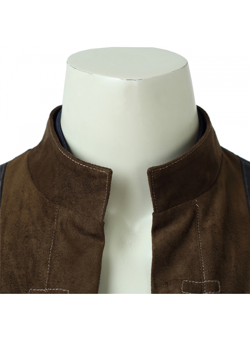 Star Wars Han Solo Brown Jacket Suit Halloween Cosplay Costume Brown Jacket