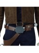 Star Wars Han Solo Brown Jacket Suit Halloween Cosplay Accessories Holster And Belts