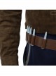 Star Wars Han Solo Brown Jacket Suit Halloween Cosplay Accessories Holster And Belts