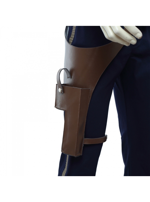 Star Wars Han Solo Brown Jacket Suit Halloween Cosplay Accessories Holster And Belts