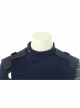 Avengers Infinity War Winter Soldier Bucky Barnes Navy Blue Top Battle Suit Halloween Cosplay Costume Back Shoulders And One Arm Top