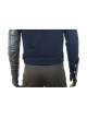 Avengers Infinity War Winter Soldier Bucky Barnes Navy Blue Top Battle Suit Halloween Cosplay Costume Back Shoulders And One Arm Top