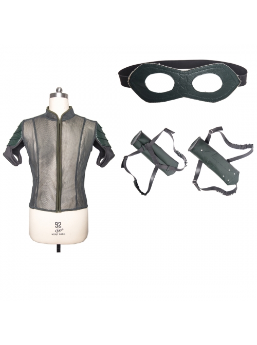 Arrow Season 4 Oliver Leather Clothing Upgraded Version Cosplay Costume Full Set Without Shoes