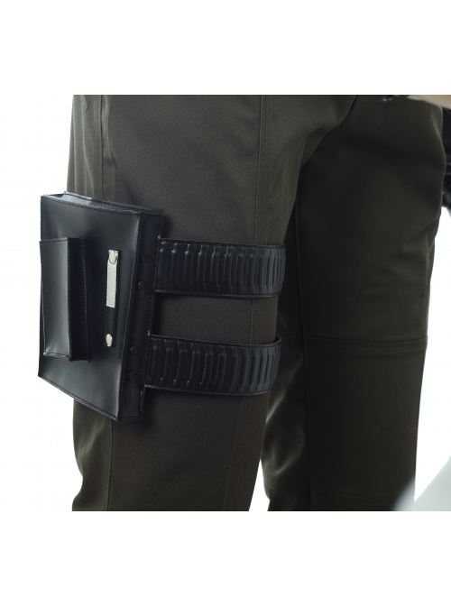 Avengers Infinity War Winter Soldier Bucky Barnes Navy Blue Top Battle Suit Halloween Cosplay Accessories Glove And Wrist Guard And Leg Bag