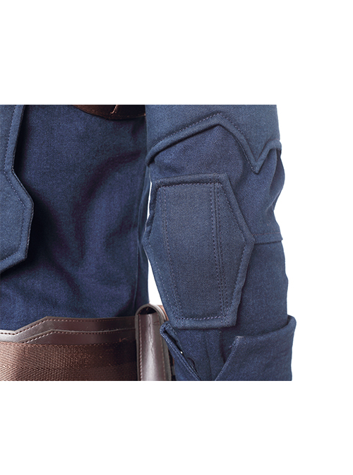Avengers Infinity War Captain America Steve Rogers Battle Suit Halloween Cosplay Costume Bottoming Top