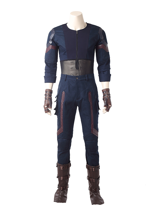 Avengers Infinity War Captain America Steve Rogers Battle Suit Halloween Cosplay Costume Bottoming Top