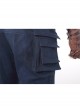 Avengers Infinity War Captain America Steve Rogers Battle Suit Halloween Cosplay Costume Blue Trousers