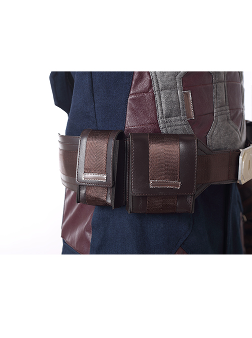 Avengers Infinity War Captain America Steve Rogers Battle Suit Halloween Cosplay Accessories Brown Waistband Components