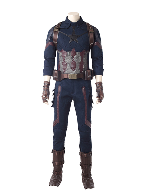 Avengers Infinity War Captain America Steve Rogers Battle Suit Halloween Cosplay Accessories Brown Shoulder Straps Components