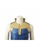 Avengers Infinity War Thanos Battle Suit Halloween Cosplay Costume Blue Top With Golden Armor