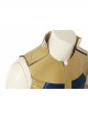 Avengers Infinity War Thanos Battle Suit Halloween Cosplay Costume Blue Top With Golden Armor