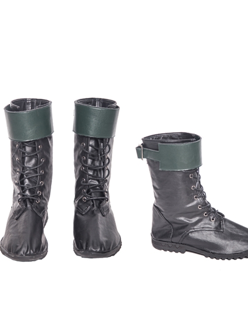 Arrow Season 4 Oliver Halloween Cosplay Upgraded Version Dark Green Shoes