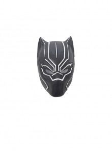 Black Panther T'Challa Black Battle Suit Halloween Cosplay Accessories Black Helmet