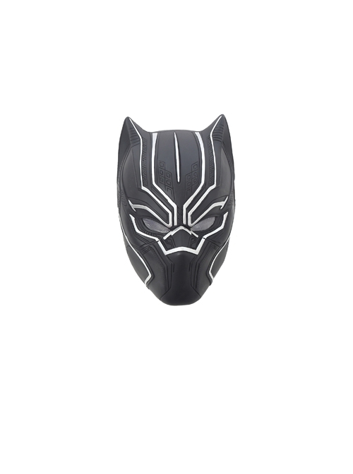 Black Panther T'Challa Black Battle Suit Halloween Cosplay Accessories Black Helmet