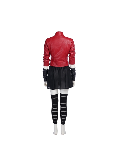 Avengers 2 Scarlet Witch Cosplay Costume Red Short Jacket Full Set